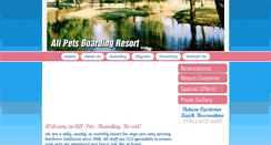 Desktop Screenshot of allpetsboarding.net